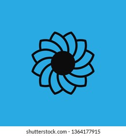 flower line icon vector