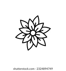 Flower line icon vector design