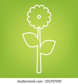 Flower line icon. Vector illustration 