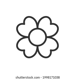 Flower line icon. Web symbol for web and apps. Sign design in outline style. Flower stroke object.