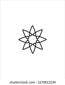 Blumenzeilensymbol, Vektorillustration Best Line Design Icon.