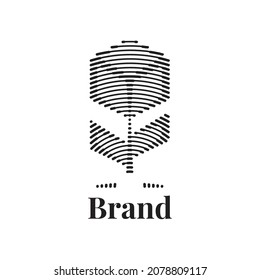 flower line logo brand indentity