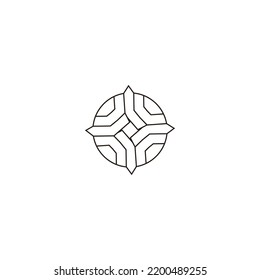 ilustración vectorial del logotipo de la línea de flores