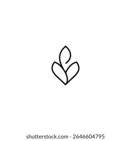 flower line logo element vector illusion