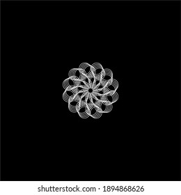 flower line logo white simple and clean