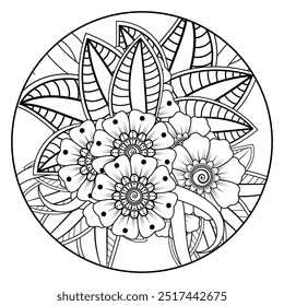 Flower line on white background Flowers drawing with lineart on white backgrounds