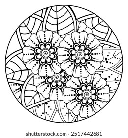 Flower line on white background Flowers drawing with lineart on white backgrounds
