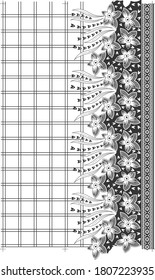 flower and line pattern for fabric design and background or home decor and tiles or wallpaper use