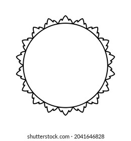 flower line sketch icon simple element vector