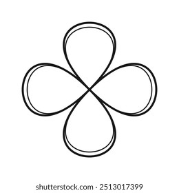 Flower line style design. Vector illustration