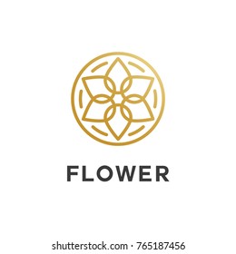 Flower line style logo