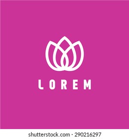 Flower line style simple elegant logo
