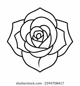 A Flower in line Vector Art