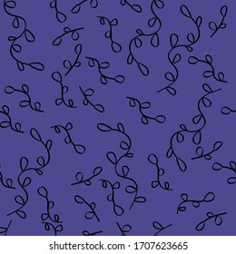 Flower Line Vector Background Seamless