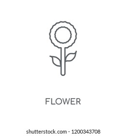 Flower linear icon. Flower concept stroke symbol design. Thin graphic elements vector illustration, outline pattern on a white background, eps 10.