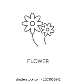 Flower linear icon. Flower concept stroke symbol design. Thin graphic elements vector illustration, outline pattern on a white background, eps 10.