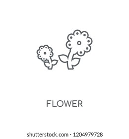 Flower linear icon. Flower concept stroke symbol design. Thin graphic elements vector illustration, outline pattern on a white background, eps 10.