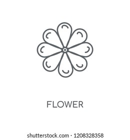 Flower linear icon. Flower concept stroke symbol design. Thin graphic elements vector illustration, outline pattern on a white background, eps 10.