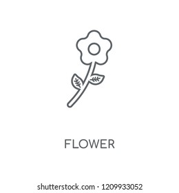 Flower linear icon. Flower concept stroke symbol design. Thin graphic elements vector illustration, outline pattern on a white background, eps 10.