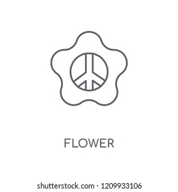 Flower linear icon. Flower concept stroke symbol design. Thin graphic elements vector illustration, outline pattern on a white background, eps 10.
