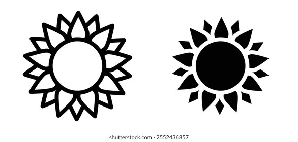 Flower liner icon vector set.