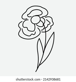 Flower lines for abstract design
