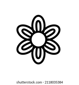 Flower lines for icons, designs,