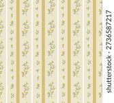 Flower, lines and leaves , hand drawn plants. Vector illustration with flowers and leaves, seamless pattern.