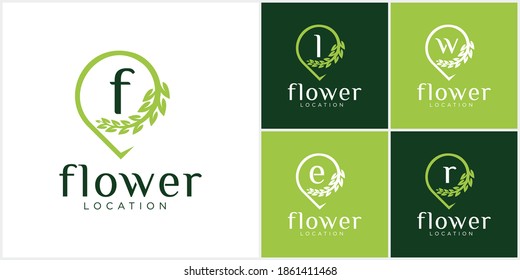 flower location logo location leaf