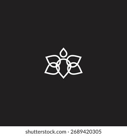 Flor Logo 1 elemento de Vector de ilusión