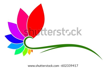 Flower Logo Stock Vector (Royalty Free) 602339417 - Shutterstock