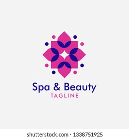 Flower Logo abstract Beauty Spa salon Cosmetics brand.