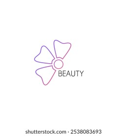 Flor Logo abstrato Beleza Spa salão Cosméticos marca Estilo linear. Modelo de moda de luxo vetor de design de logotipo.