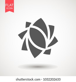 Flower logo abstract icon. design template. Florish plant flat style.