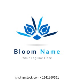 Flower logo abstract vector design. Modern icon and creative symbol