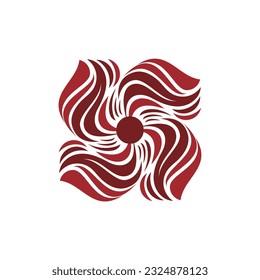 flower logo with beautiful circular pattern design