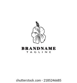 florales Logo schöne Symbol-Design-Vorlage Schwarz, moderne einzelne Vektorgrafik