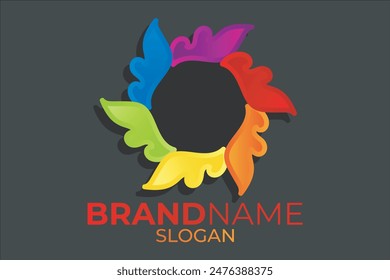 Blumenlogo oder brandes Logo-Design.