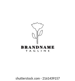 flower logo cartoon icon design template black modern isolated vector illustration