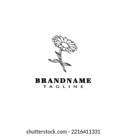 flower logo cartoon icon design template black modern isolated vector flat