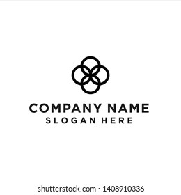 flower logo / circle flower logo / rose logo