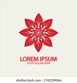 Flower logo. The circular logo. Logo of the flower. Stylized flower. Petals.The brand name, emblem, Mandala.boutique. 