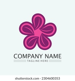 Flower logo The circular  Logo of the flower. Stylized flower. Petals. Simple  The brand name  emblem  Mandala Logo boutique. 