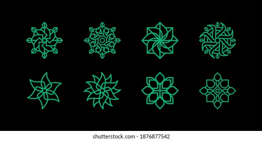 Flower logo collection. vektor illustration