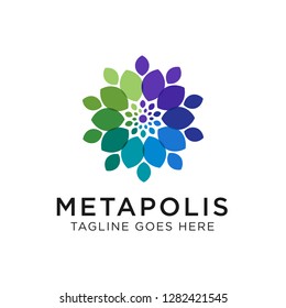 Flower Logo concept. Creative Minimal design template. Symbol for Corporate Business Identity. Creative Vector element