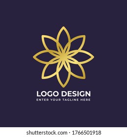 Logo de las flores. Logo creativo. Un elemento bonito y sencillo.