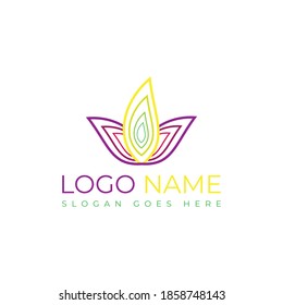 Flower logo, creative logo, branding, color logo vector design