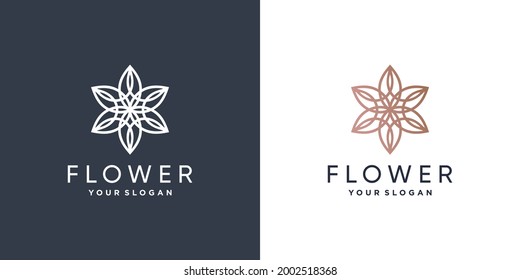 Logotipo de flor con idea creativa Premium Vector parte 4