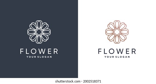 Logotipo de flor con idea creativa Premium Vector parte 2