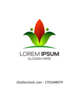 Flower Logo Creative Template Sign Vector